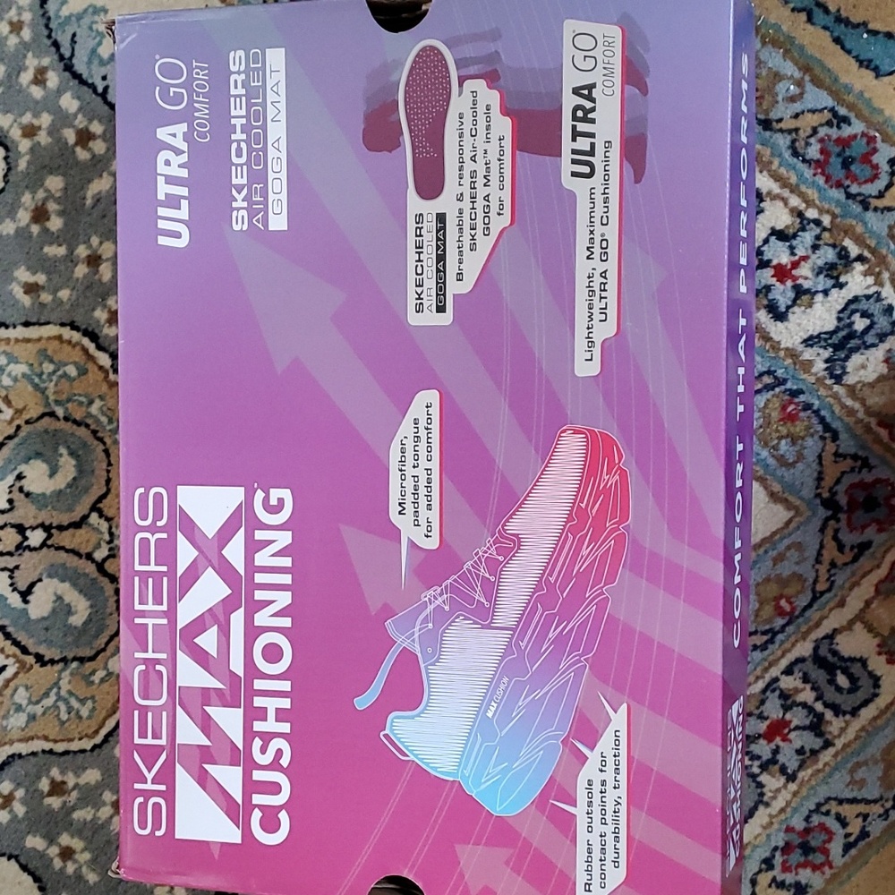 WomensSketchersGO RunMax Cushioned Elite GalaxyBurstRunning Shoe Size 11 WideFit